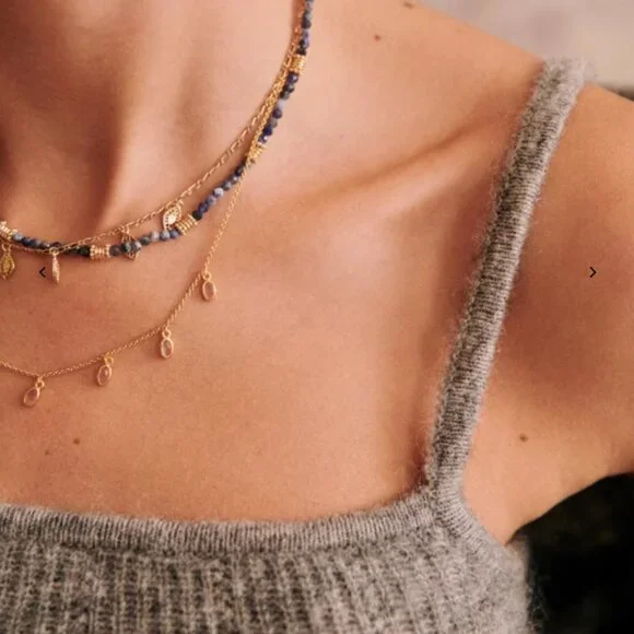 Sezane CLÉOPATRE TOP- Mottled Grey cami - Picture 5 of 8